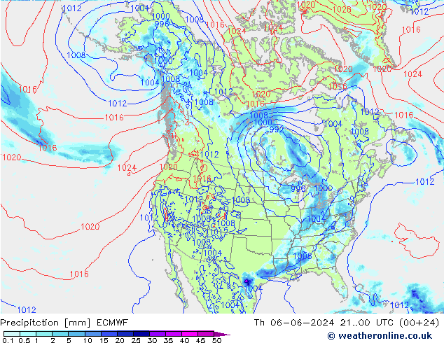 Precipitación ECMWF jue 06.06.2024 00 UTC