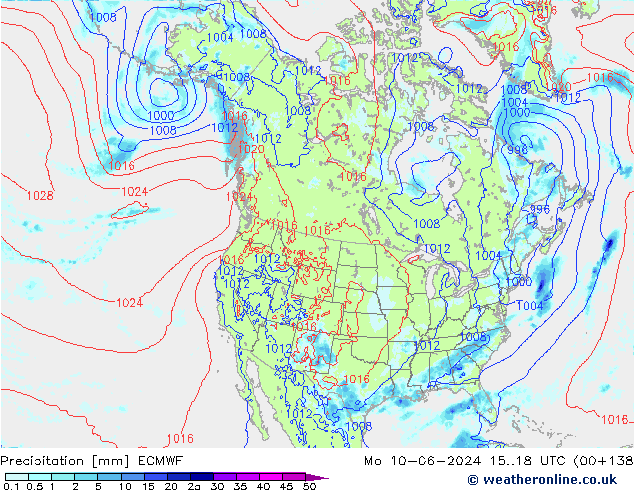 Neerslag ECMWF ma 10.06.2024 18 UTC