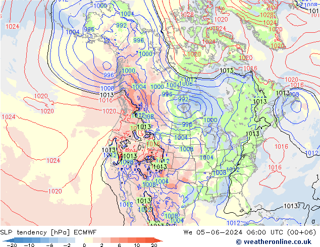 Y. Basıncı eğilimi ECMWF Çar 05.06.2024 06 UTC