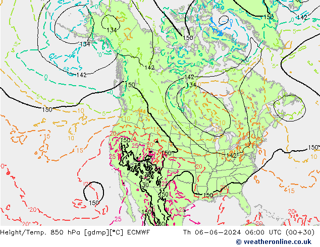 Z500/Rain (+SLP)/Z850 ECMWF  06.06.2024 06 UTC