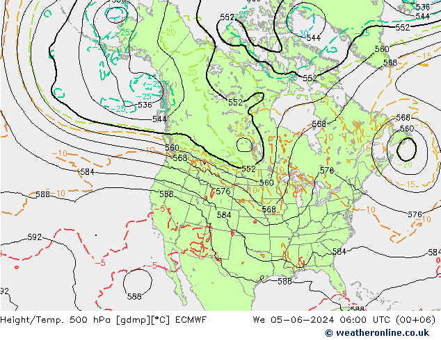 Z500/Rain (+SLP)/Z850 ECMWF St 05.06.2024 06 UTC