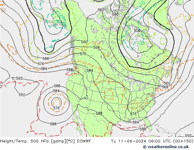 Geop./Temp. 500 hPa ECMWF mar 11.06.2024 06 UTC