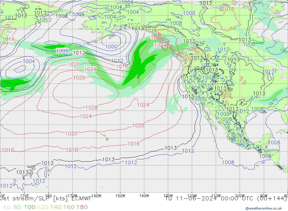 Corrente a getto ECMWF mar 11.06.2024 00 UTC