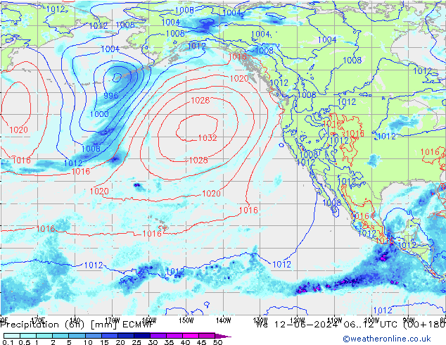 Z500/Rain (+SLP)/Z850 ECMWF mié 12.06.2024 12 UTC