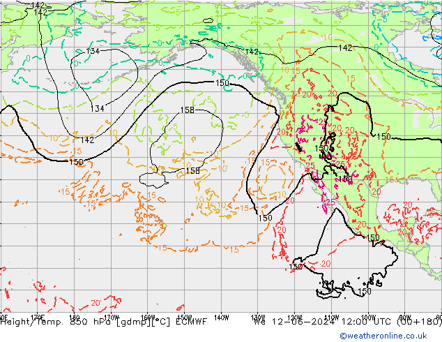 Z500/Rain (+SLP)/Z850 ECMWF mié 12.06.2024 12 UTC