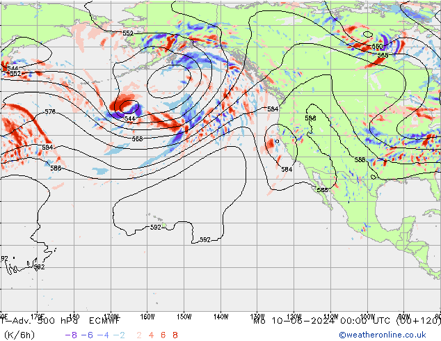 T-Adv. 500 hPa ECMWF Mo 10.06.2024 00 UTC