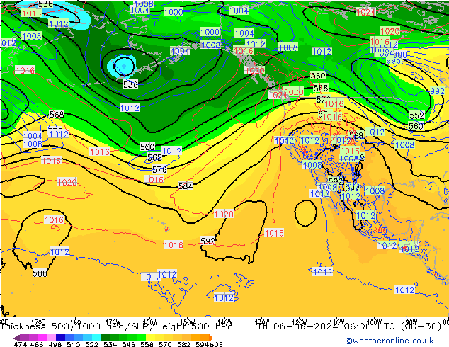 Thck 500-1000hPa ECMWF Th 06.06.2024 06 UTC