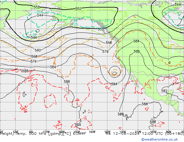 Z500/Rain (+SLP)/Z850 ECMWF mié 12.06.2024 12 UTC