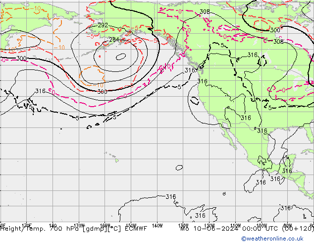 Hoogte/Temp. 700 hPa ECMWF ma 10.06.2024 00 UTC