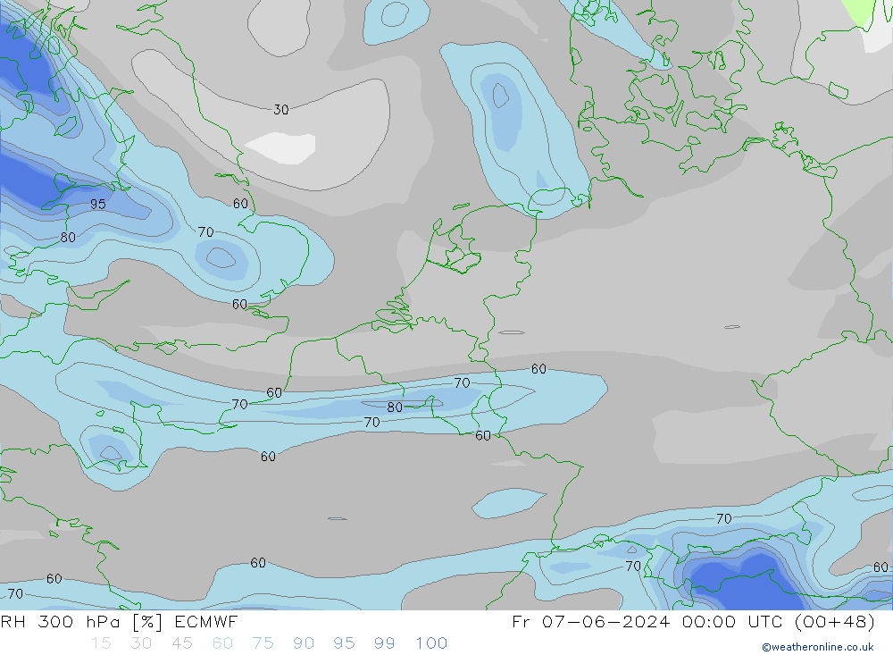 RH 300 hPa ECMWF pt. 07.06.2024 00 UTC