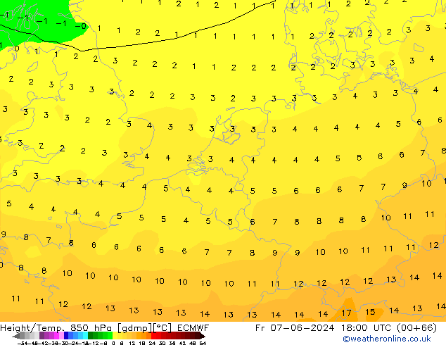 Z500/Rain (+SLP)/Z850 ECMWF ven 07.06.2024 18 UTC