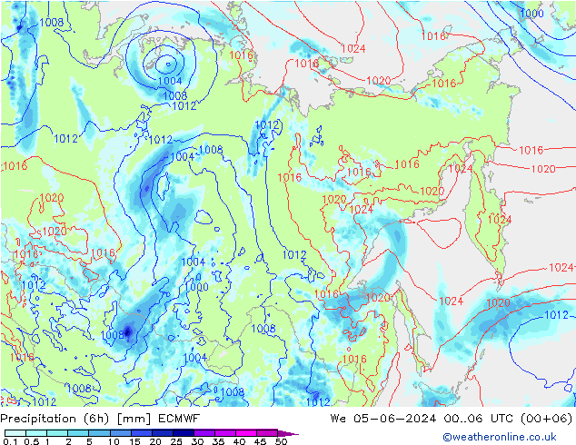 Z500/Rain (+SLP)/Z850 ECMWF  05.06.2024 06 UTC