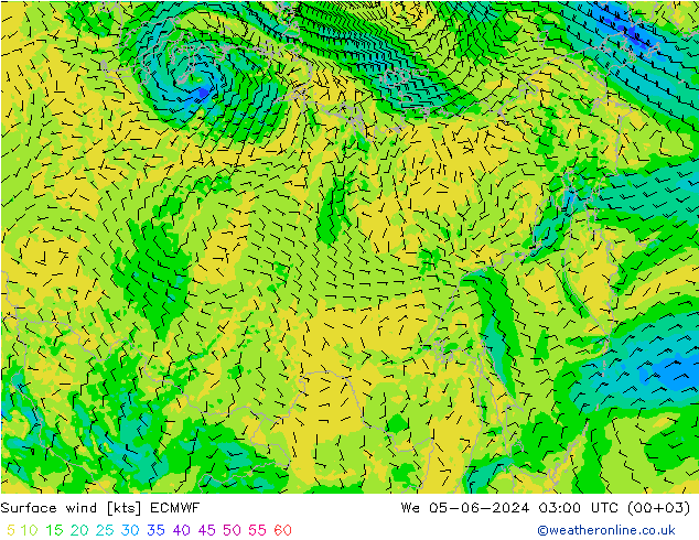  10 m ECMWF  05.06.2024 03 UTC