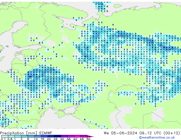 Neerslag ECMWF wo 05.06.2024 12 UTC