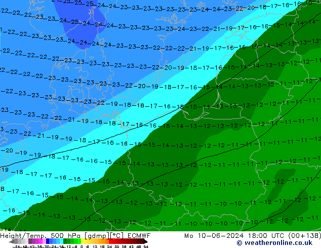 Z500/Regen(+SLP)/Z850 ECMWF ma 10.06.2024 18 UTC