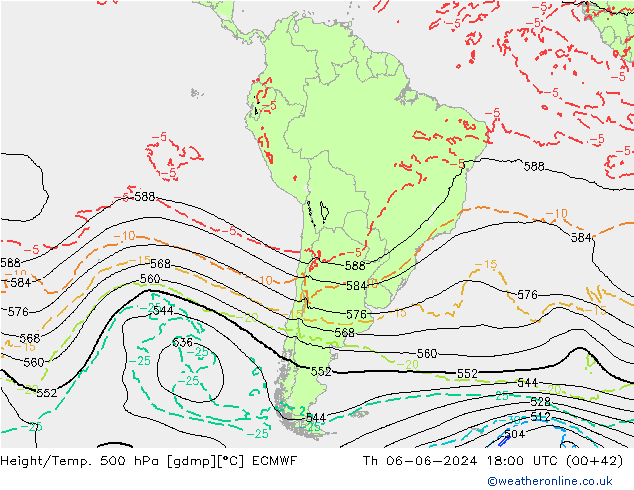 Z500/Rain (+SLP)/Z850 ECMWF gio 06.06.2024 18 UTC