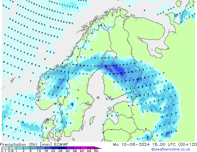 Z500/Regen(+SLP)/Z850 ECMWF ma 10.06.2024 00 UTC