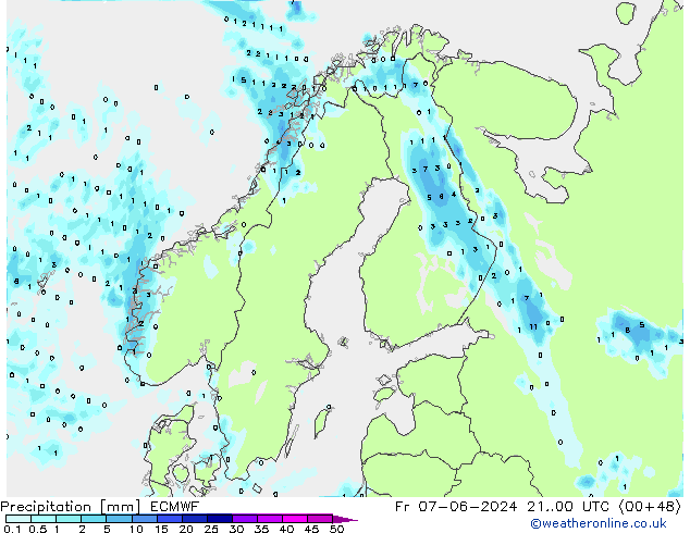 Précipitation ECMWF ven 07.06.2024 00 UTC