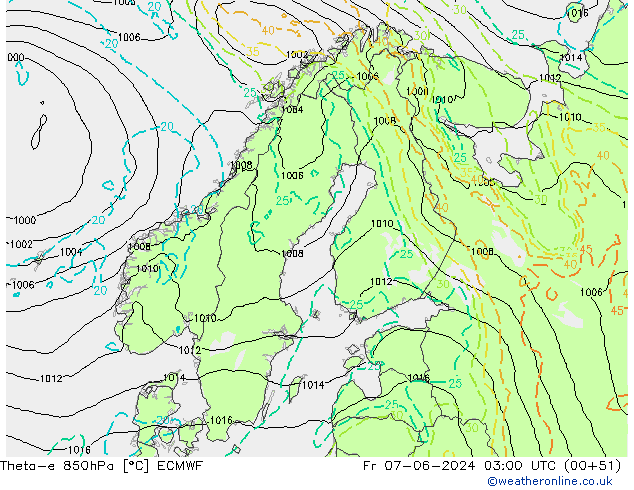 Theta-e 850hPa ECMWF Fr 07.06.2024 03 UTC