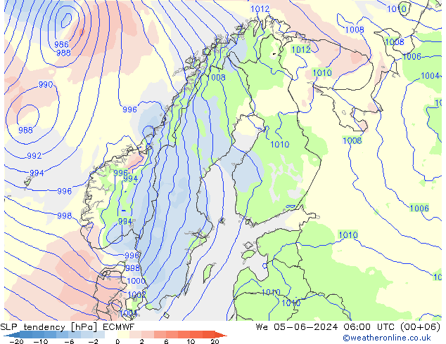 变压 ECMWF 星期三 05.06.2024 06 UTC