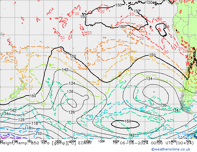 Z500/Rain (+SLP)/Z850 ECMWF  06.06.2024 00 UTC