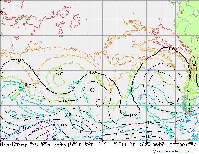 Z500/Rain (+SLP)/Z850 ECMWF  11.06.2024 06 UTC