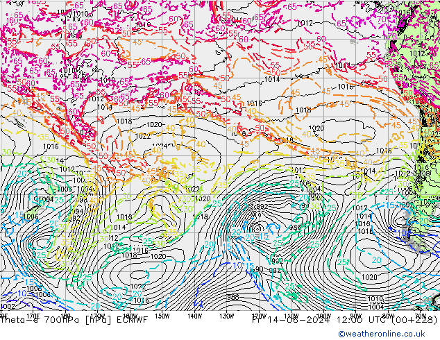 Theta-e 700hPa ECMWF ven 14.06.2024 12 UTC