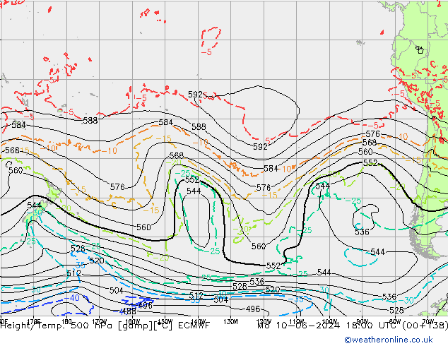 Z500/Rain (+SLP)/Z850 ECMWF lun 10.06.2024 18 UTC