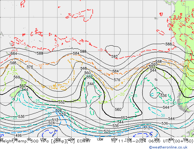 Z500/Rain (+SLP)/Z850 ECMWF  11.06.2024 06 UTC