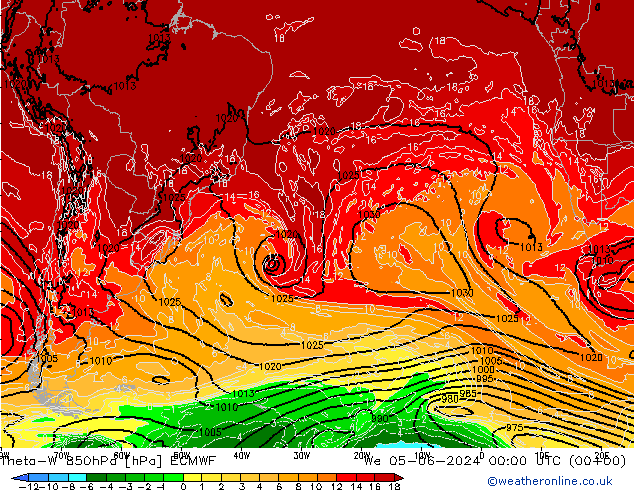 Theta-W 850hPa ECMWF We 05.06.2024 00 UTC