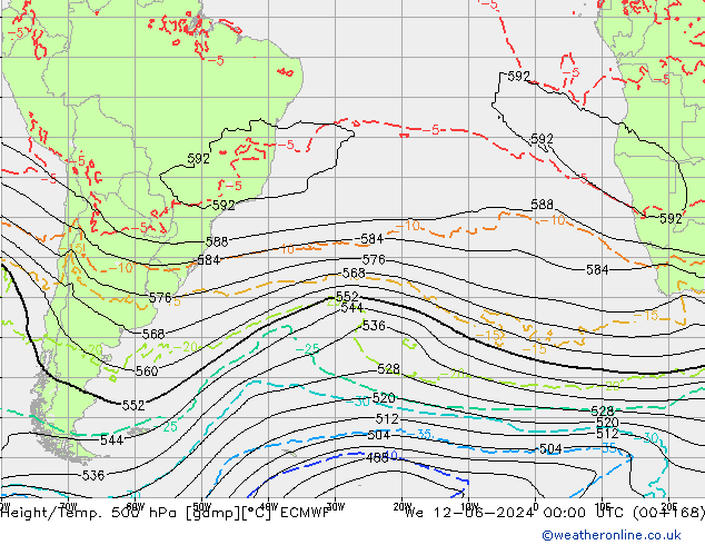 Z500/Rain (+SLP)/Z850 ECMWF ��� 12.06.2024 00 UTC