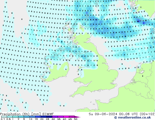 Z500/Rain (+SLP)/Z850 ECMWF Ne 09.06.2024 06 UTC