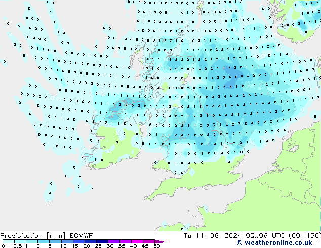 Neerslag ECMWF di 11.06.2024 06 UTC