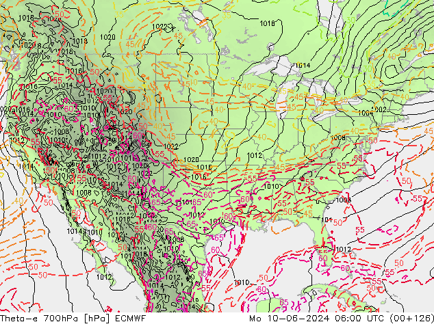 Theta-e 700hPa ECMWF Seg 10.06.2024 06 UTC