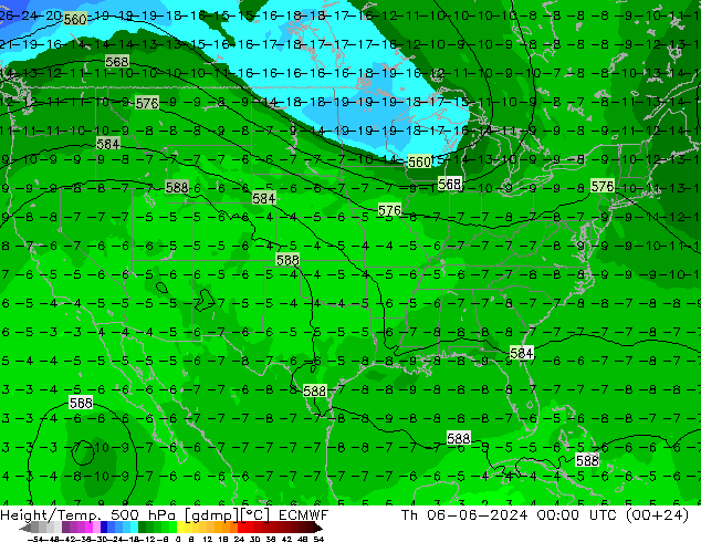 Z500/Rain (+SLP)/Z850 ECMWF Qui 06.06.2024 00 UTC