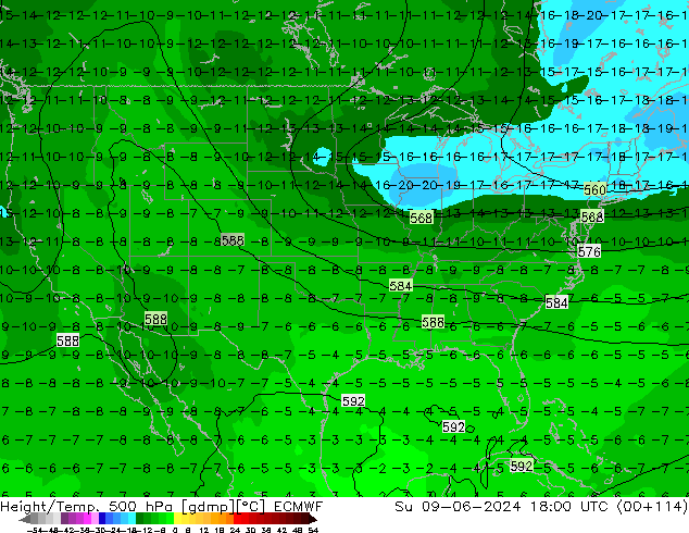 Z500/Rain (+SLP)/Z850 ECMWF  09.06.2024 18 UTC