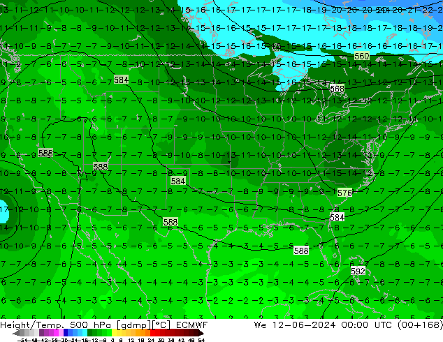 Z500/Rain (+SLP)/Z850 ECMWF We 12.06.2024 00 UTC