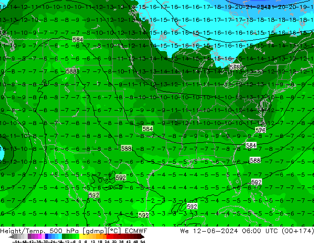 Z500/Rain (+SLP)/Z850 ECMWF ��� 12.06.2024 06 UTC