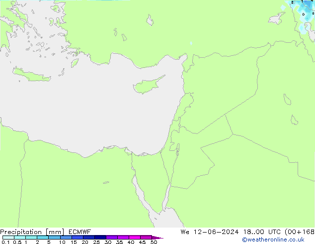 Precipitazione ECMWF mer 12.06.2024 00 UTC