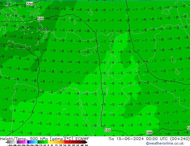 Z500/Rain (+SLP)/Z850 ECMWF  15.06.2024 00 UTC