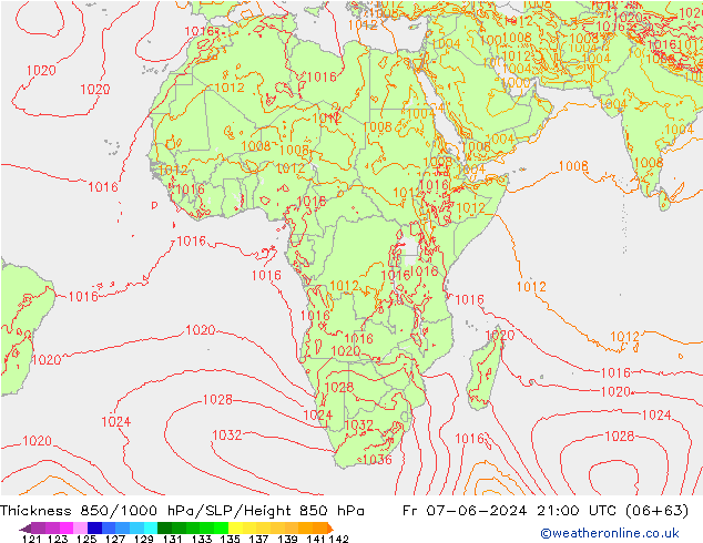 Thck 850-1000 hPa ECMWF Pá 07.06.2024 21 UTC