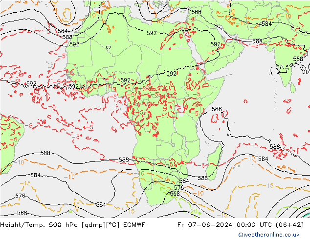 Z500/Rain (+SLP)/Z850 ECMWF Fr 07.06.2024 00 UTC