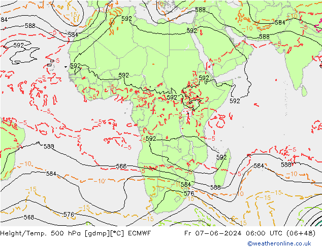 Height/Temp. 500 hPa ECMWF pt. 07.06.2024 06 UTC