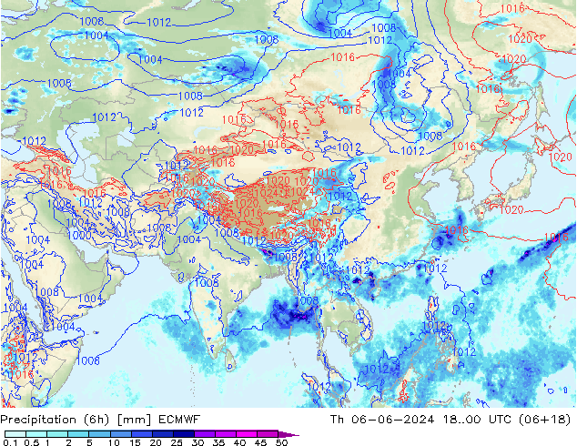 Z500/Rain (+SLP)/Z850 ECMWF Do 06.06.2024 00 UTC