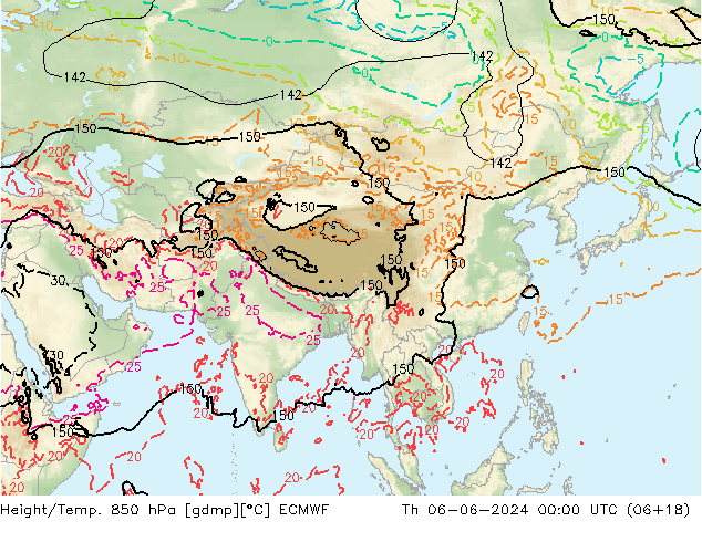 Z500/Rain (+SLP)/Z850 ECMWF Do 06.06.2024 00 UTC