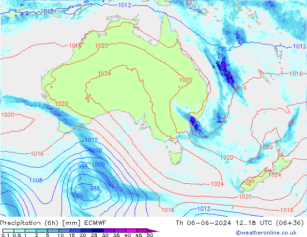 Z500/Rain (+SLP)/Z850 ECMWF Th 06.06.2024 18 UTC