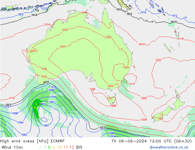 Windvelden ECMWF do 06.06.2024 12 UTC