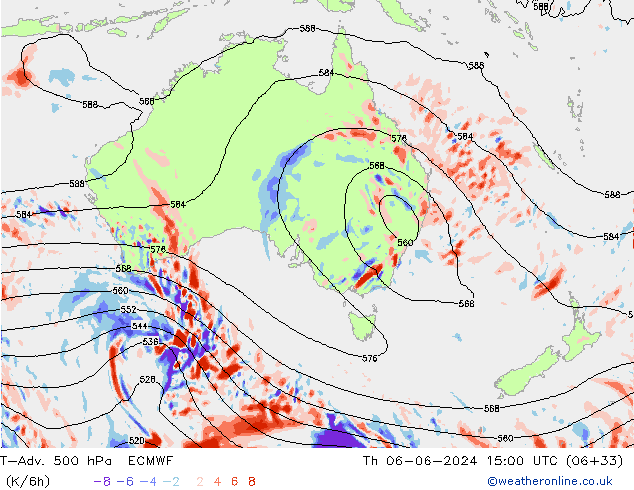 T-Adv. 500 hPa ECMWF do 06.06.2024 15 UTC