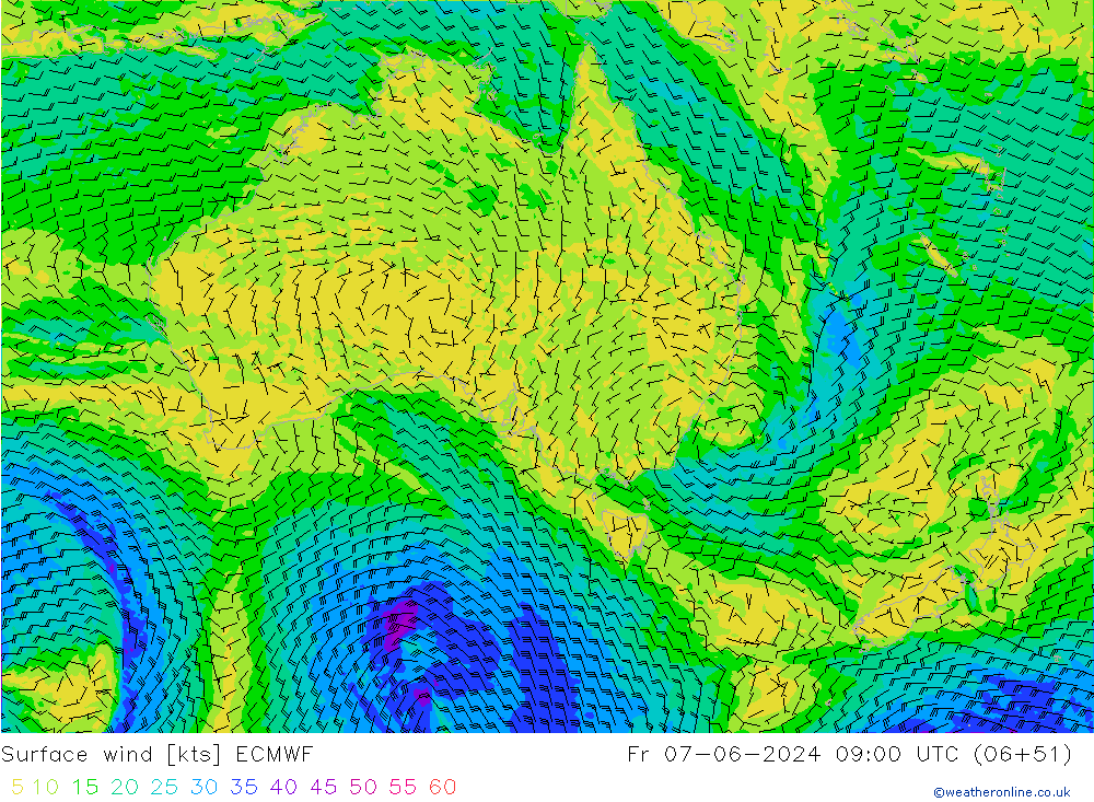  10 m ECMWF  07.06.2024 09 UTC