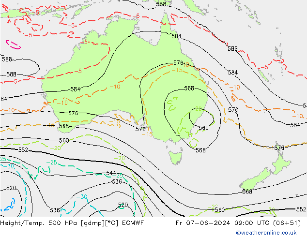 Height/Temp. 500 hPa ECMWF  07.06.2024 09 UTC